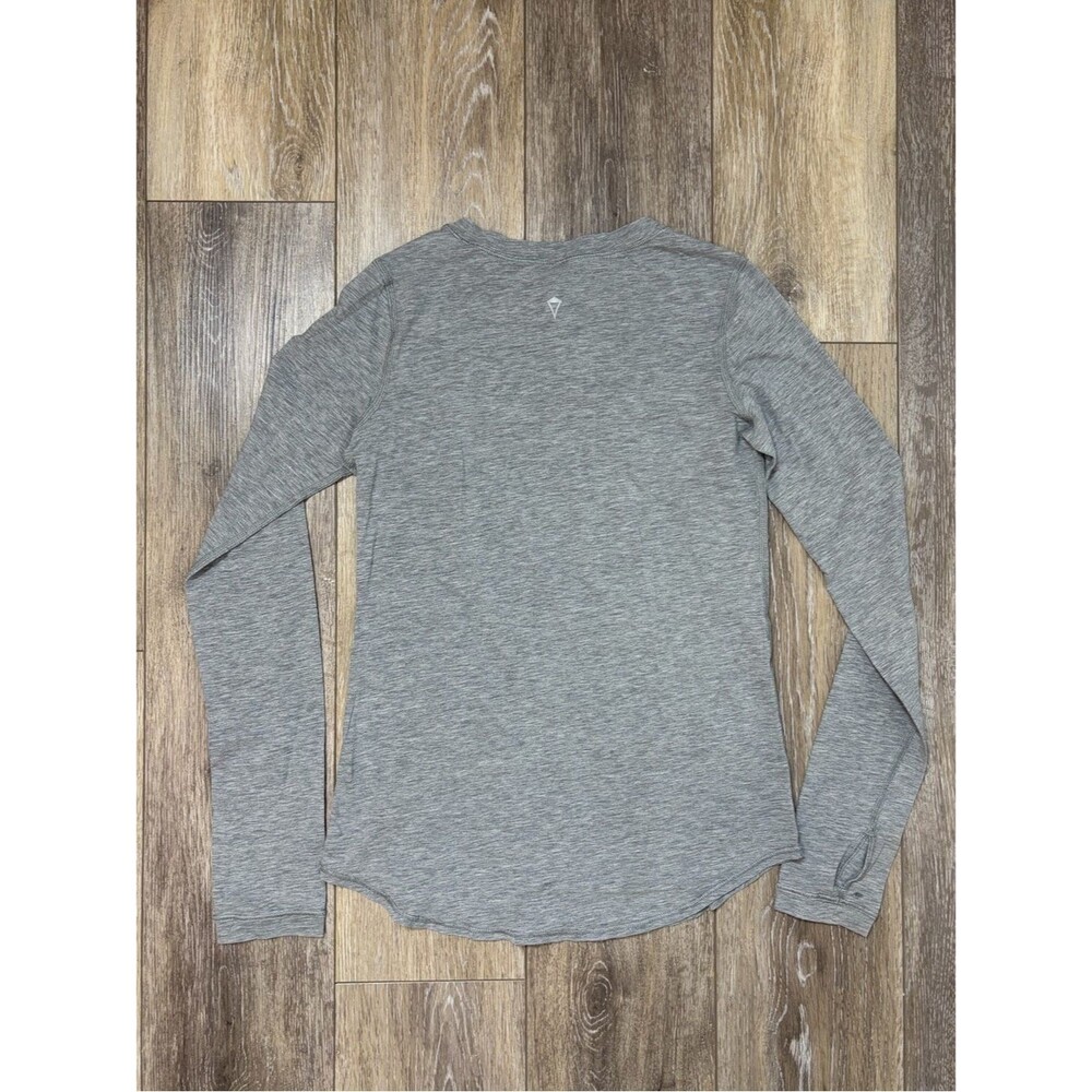 Ivivva-Lululemon Youth Heather Gray Long Sleeve Crew Top *Flawed* - Picture 2 of 7